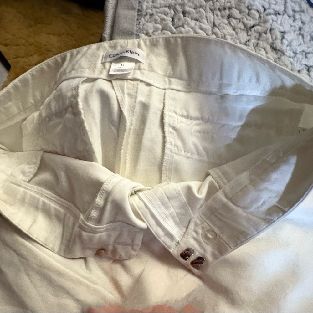 Calvin Klein White Women's Trousers